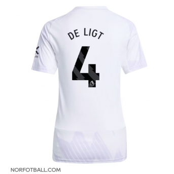 Billige Fotballdrakt Manchester United Matthijs de Ligt #4 Replika Bortedrakt Dame 2025-26 Kortermet